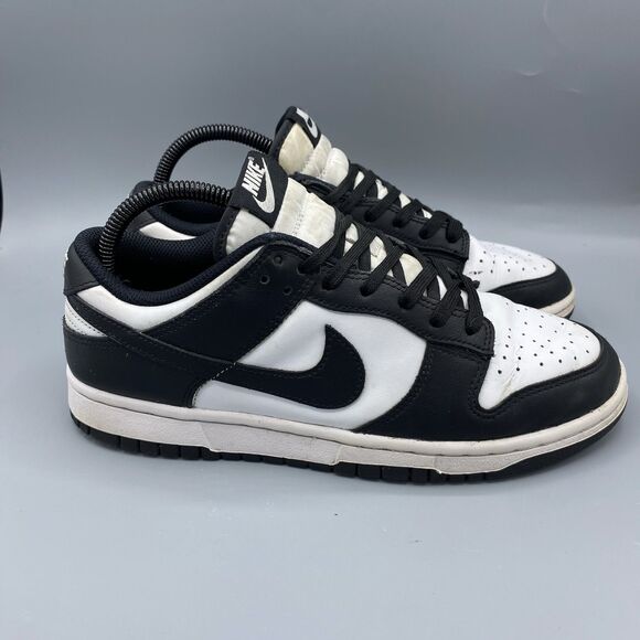 Nike Dunk Low Retro Shoes White Black Panda Mens 7 Women's 8.5 - Picture 1 of 8